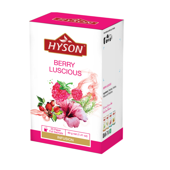 Herbata rooibos, dzika róża, hibiskus, malina saszetki Hyson