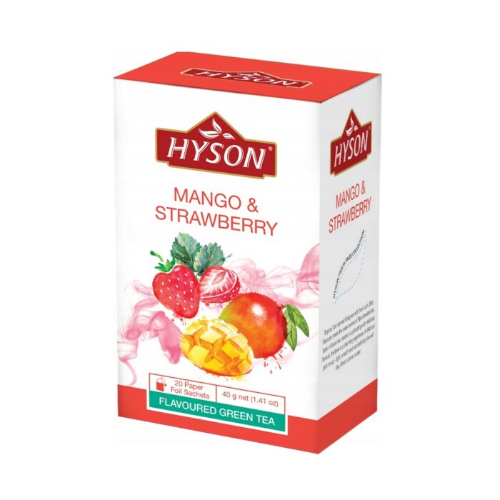 Zielona herbata Mango z Truskawką saszetki Hyson